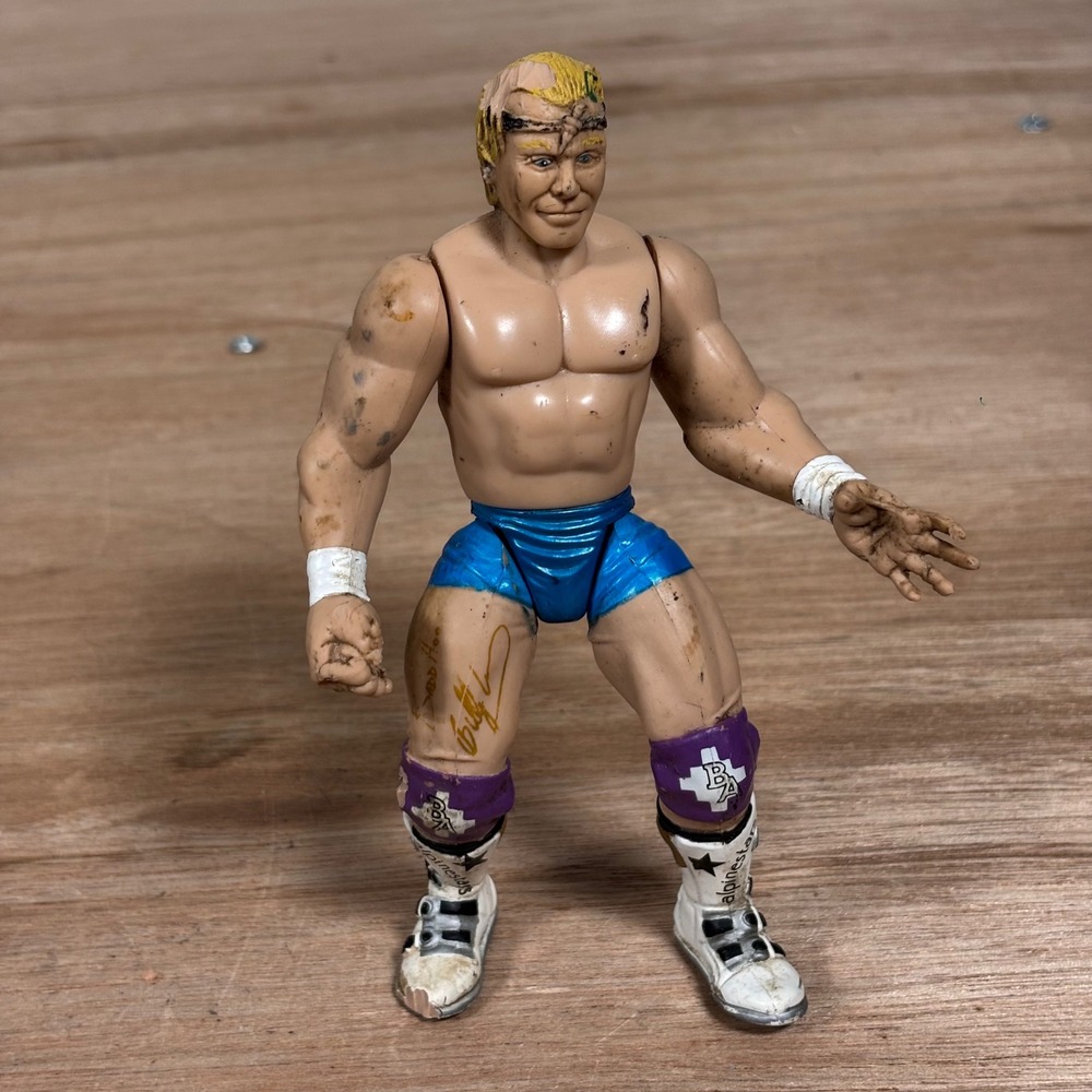 Jakks Pacific WWF Wrestling Action Figure 1998 Blue Trunks VTG Titan Sports 6"